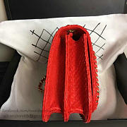 Chanel Snake Embossedr Flap Shoulder Bag Red- A98774 - 15.5x20x8cm - 5
