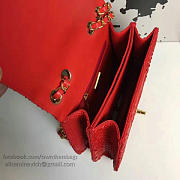 Chanel Snake Embossedr Flap Shoulder Bag Red- A98774 - 15.5x20x8cm - 2
