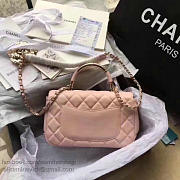 chanel caviar quilted lambskin flap bag with top handle pink CohotBag a93752 vs00969 - 2