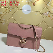 gucci gg flap shoulder bag on chain pink CohotBag 510303 - 1