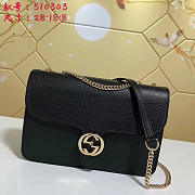 gucci gg flap shoulder bag on chain black CohotBag 510303 - 1