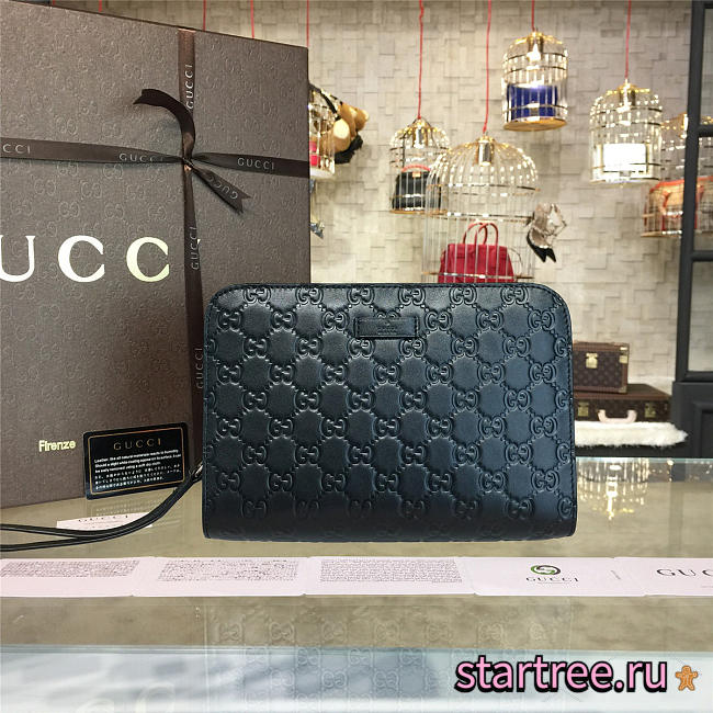 Gucci GG Leather Clutch Bag - 24cm x 16.5cm x 17cm - 1