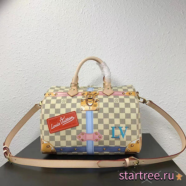 Louis Vuitton speedy 30 damier azur coated canvas n41063 - 1