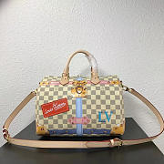 Louis Vuitton speedy 30 damier azur coated canvas n41063 - 1