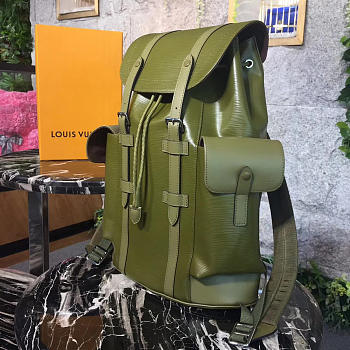Louis Vuitton Supreme Backpack Green - 33x13x45cm
