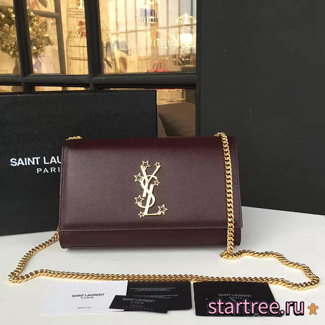 ysl monogram kate star grain de poudre embossed leather CohotBag 4757 - 1