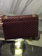 ysl gold monogram envelop wine red CohotBag 5082 - 3