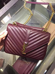 ysl gold monogram college wine red CohotBag 5113 - 6