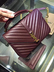 ysl gold monogram college wine red CohotBag 5113 - 3