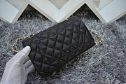 Chanel Caviar Leather Flap Bag With Gold/Silver Hardware Black 20cm - 6