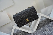 Chanel Caviar Leather Flap Bag With Gold/Silver Hardware Black 20cm - 3