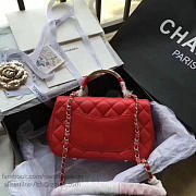 chanel caviar quilted lambskin flap bag with top handle red CohotBag a93752 vs09681 - 2