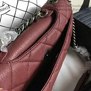 chanel quilted deerskin perfect edge bag burgundy CohotBag a14041 vs08504 - 6