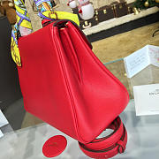 DELVAUX | silk ribbon mm brillant satchel red 1514 - 3