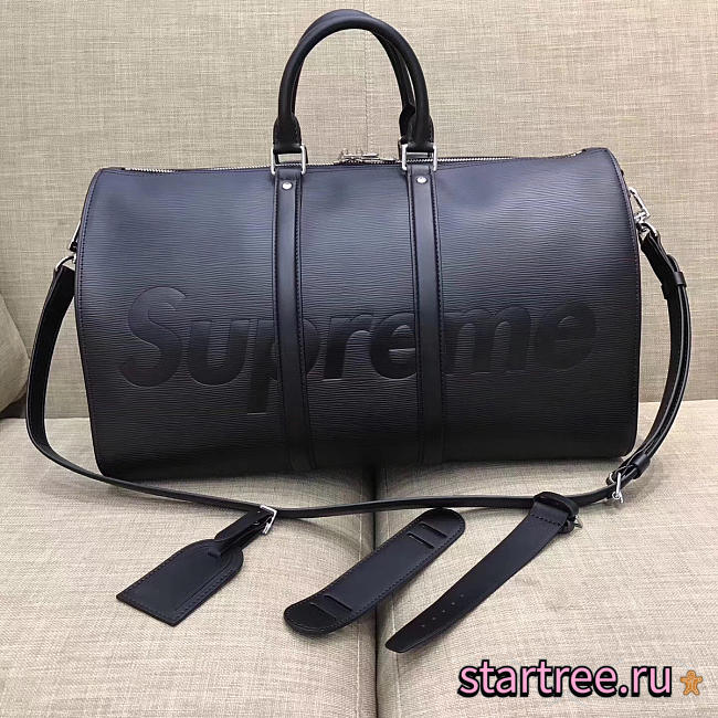 Louis Vuitton Supreme Keepall 45 Black - 1