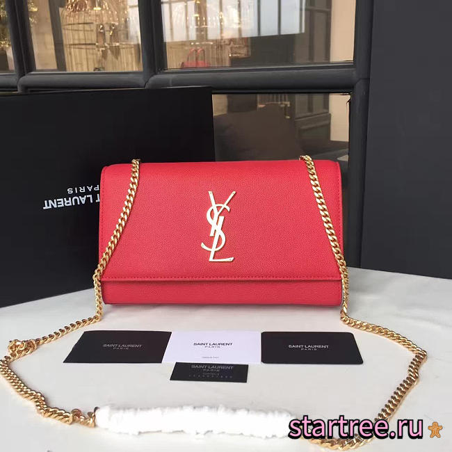 ysl monogram kate grain de poudre embossed leather CohotBag 4758 - 1