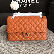 Chanel Lambskin Classic Flap Bag Orange A01112 - 25cm - 2