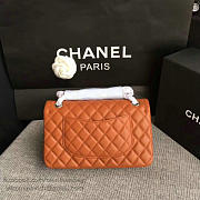 Chanel Lambskin Classic Flap Bag Orange A01112 - 25cm - 4