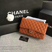 Chanel Lambskin Classic Flap Bag Orange A01112 - 25cm - 6