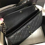 chanel quilted deerskin perfect edge bag black CohotBag a14041 vs02205 - 3