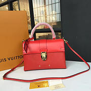 Louis Vuitton one handle flap bag mm red  - 1