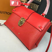 Louis Vuitton one handle flap bag mm red  - 3