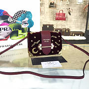 CohotBag prada velvet cahier bag wine red 4265 - 1