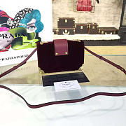 CohotBag prada velvet cahier bag wine red 4265 - 4