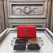 ysl monogram kate in embossed crocodile shiny leather CohotBag 4753 - 1