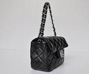 Chanel Lambskin Leather Flap Bag With Silver Hardware Black -  17.5x12.5x7cm - 5