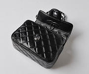 Chanel Lambskin Leather Flap Bag With Silver Hardware Black -  17.5x12.5x7cm - 6