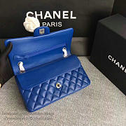 Chanel Lambskin Classic Flap Bag Blue- A01112 -25cm - 4