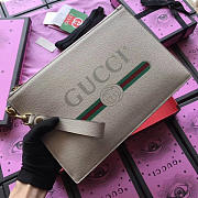 Gucci GG Leather White Clutch Bag - 30x20x1.5cm - 5