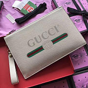 Gucci GG Leather White Clutch Bag - 30x20x1.5cm - 3