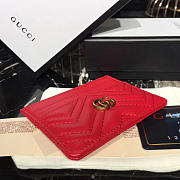 gucci marmont card case nexthibiscus red leather - 3
