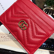 gucci marmont card case nexthibiscus red leather - 4