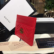 gucci marmont card case nexthibiscus red leather - 6