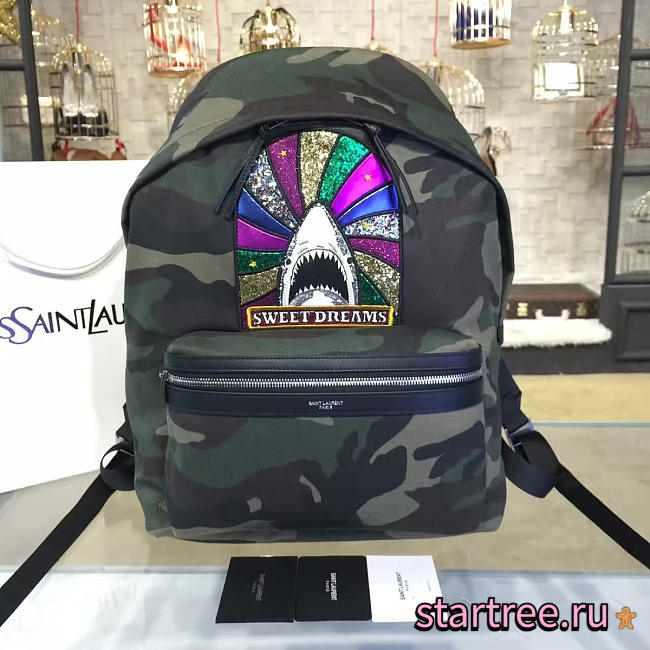 ysl monogram backpack camouflage CohotBag - 1
