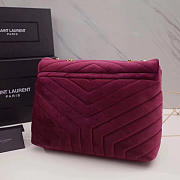 YSL Loulou Monogram Quilted Velvet Large -30x20x10cm - 5
