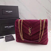 YSL Loulou Monogram Quilted Velvet Large -30x20x10cm - 3