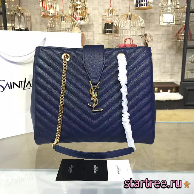 ysl classic shopper blue CohotBag 4821 - 1