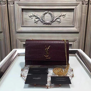 ysl monogram kate in embossed crocodile shiny leather CohotBag 4968