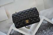 Chanel Lambskin Leather Flap Bag With Gold/Silver Hardware Black 20cm  - 4