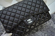 Chanel Lambskin Leather Flap Bag With Gold/Silver Hardware Black 33cm - 5