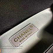Chanel Medium Quilted Caviar Boy Bag Black Gold A13043 - 5