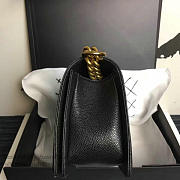 Chanel Medium Quilted Caviar Boy Bag Black Gold A13043 - 2