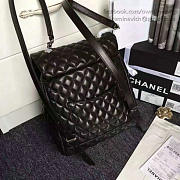 Chanel Quilted Lambskin Large Backpack Black Silver Hardware- 30x25x15cm - 2