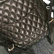 Chanel Quilted Lambskin Large Backpack Black Silver Hardware- 30x25x15cm - 3