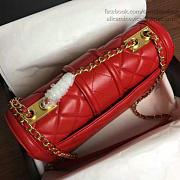 Chanel Quilted Lambskin Gold-Tone Metal Flap Bag Red - A91365 - 25.5x16x7.5cm - 2