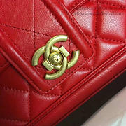 Chanel Quilted Lambskin Gold-Tone Metal Flap Bag Red - A91365 - 25.5x16x7.5cm - 4